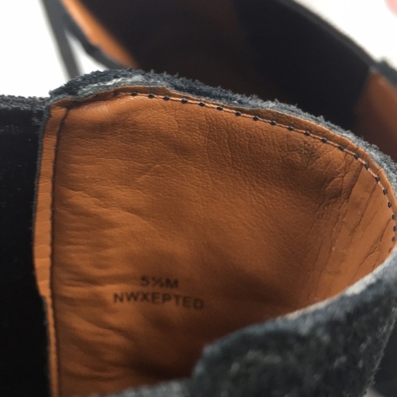 Nine West Suede Leather Wedge Ankle Boots in Black 5.5 - Picture 7 of 7